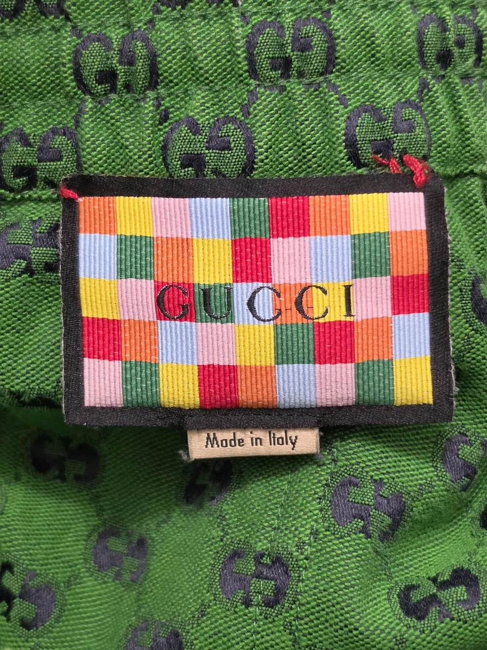 Gucci Green Monogram Swim Shorts